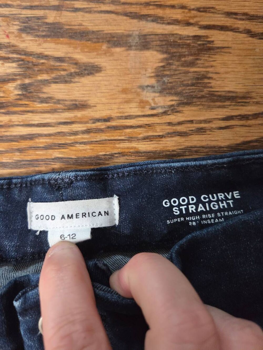 Good American Always Fits Good Curve Straight Jeans 6-12 - Picture 3 of 5